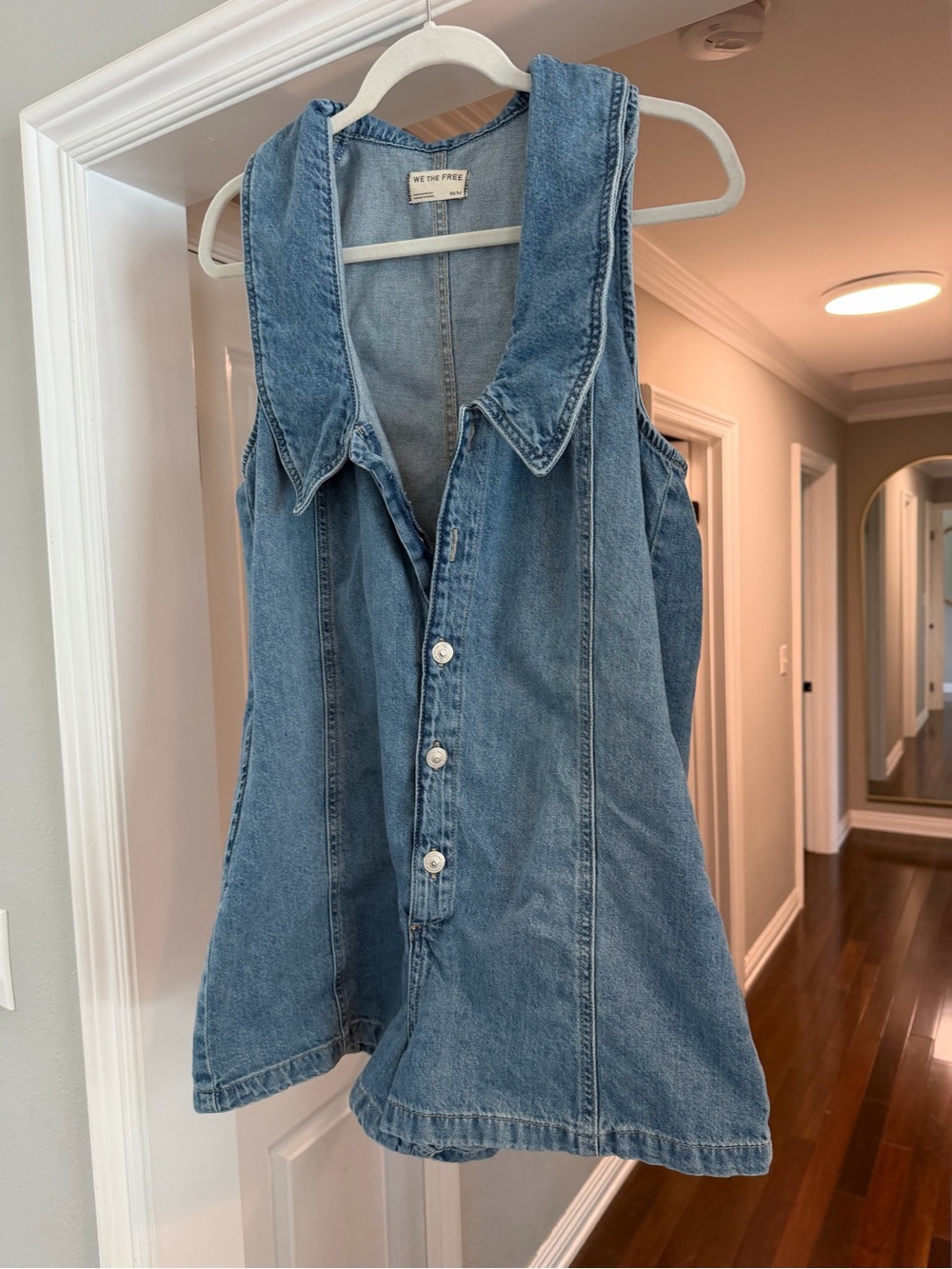 Free People Light Blue Denim Jumper
